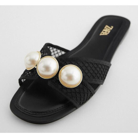 ZARA Mesh Slides NWT - Picture 10 of 12